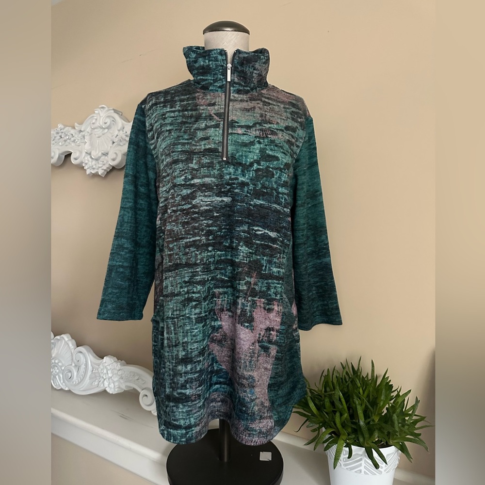 Christopher & Banks Multi-Colored Knit Top Size Large